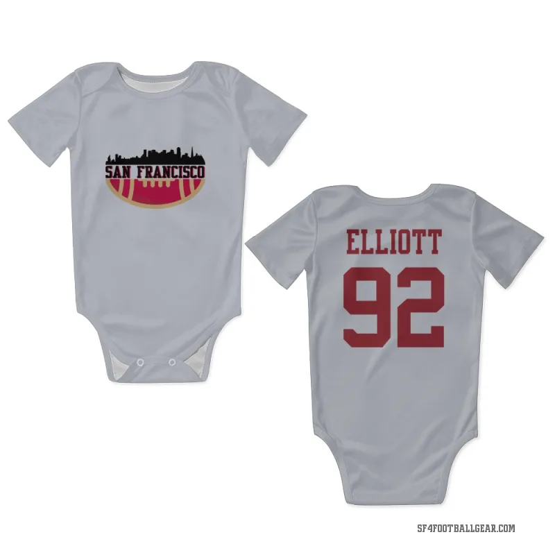 Jordan Elliott  White San Francisco 49ers  Newborn & Infant Bodysuit