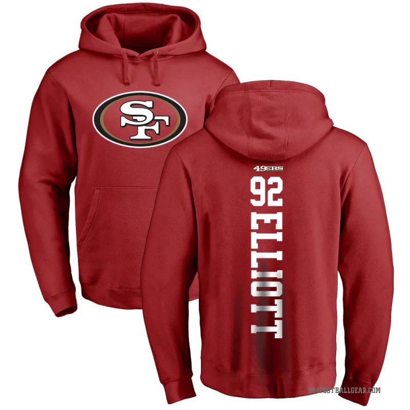 Jordan Elliott Youth Red San Francisco 49ers Pro Line Backer Pullover Hoodie