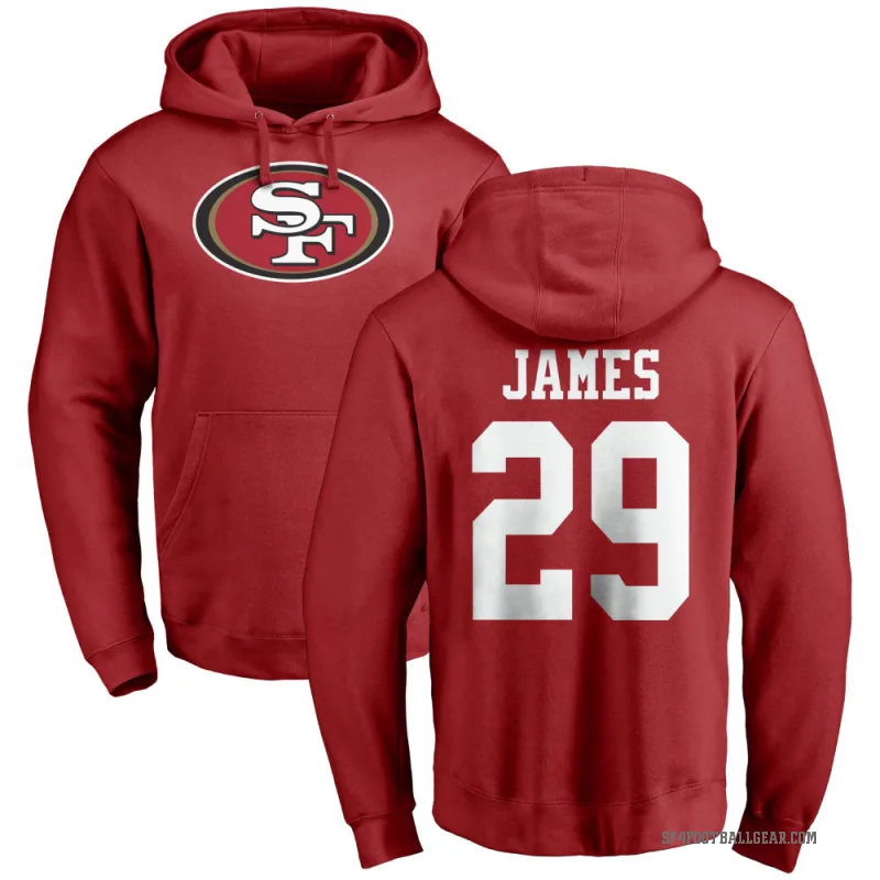 Jordan James Men's Red San Francisco 49ers Pro Line Logo Pullover Hoodie