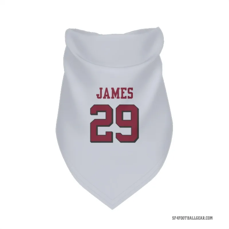 Jordan James  White San Francisco 49ers  Rush Cat & Dog Pet Bandana