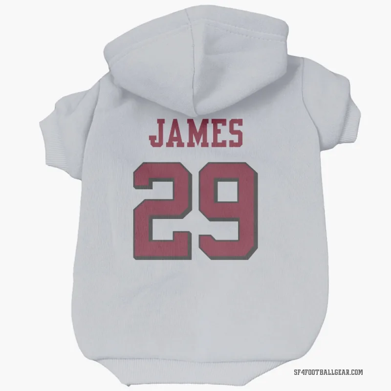 Jordan James  White San Francisco 49ers  Rush Cat & Dog Pet Hoodie