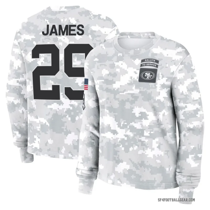 Jordan James Women's Camo San Francisco 49ers Arctic 2024 Salute to Service Long Sleeve T-Shirt