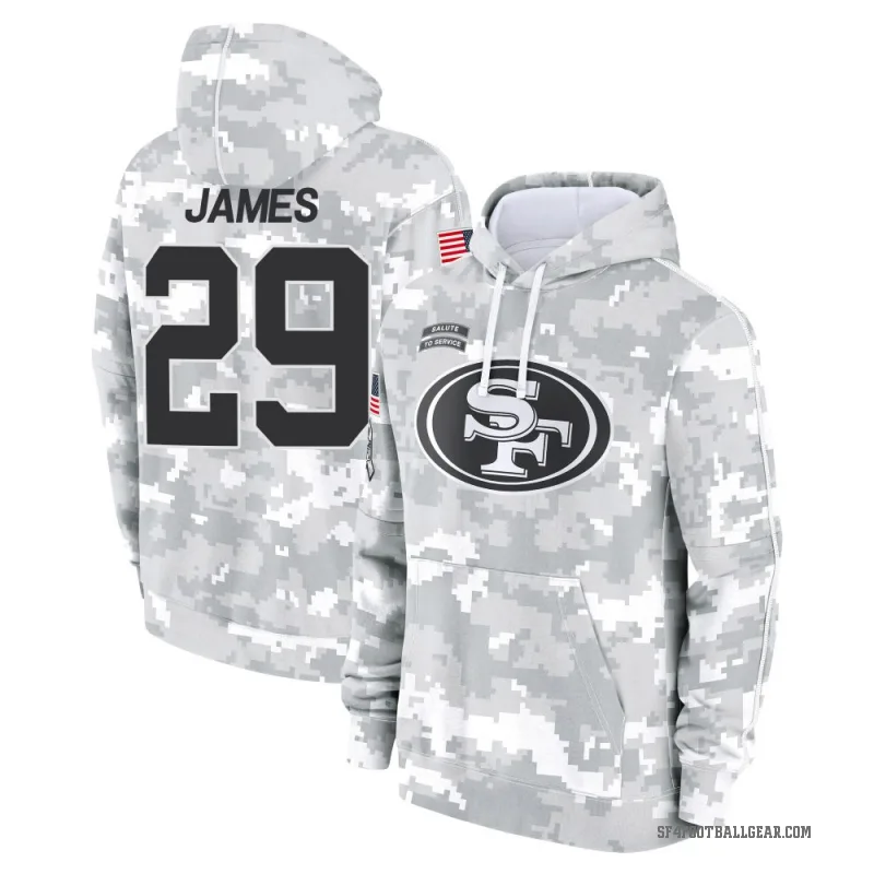 Jordan James Youth Camo San Francisco 49ers Arctic 2024 Salute to Service Club Fleece Pullover Hoodie