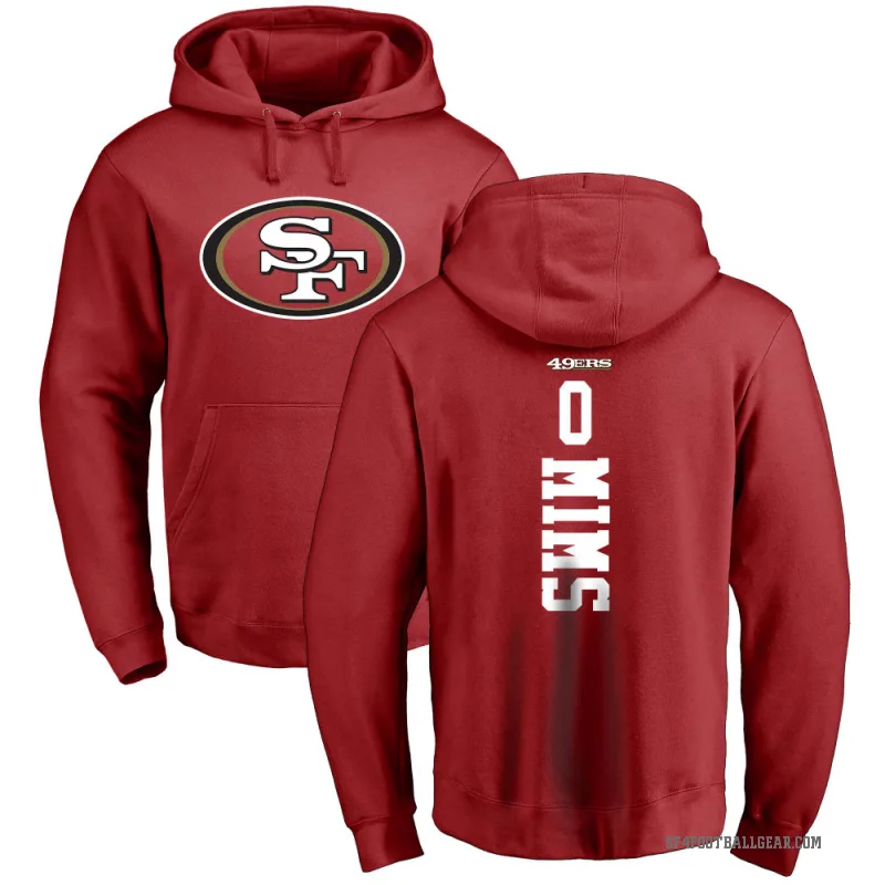 Jordan Mims Men's Red San Francisco 49ers Pro Line Backer Pullover Hoodie