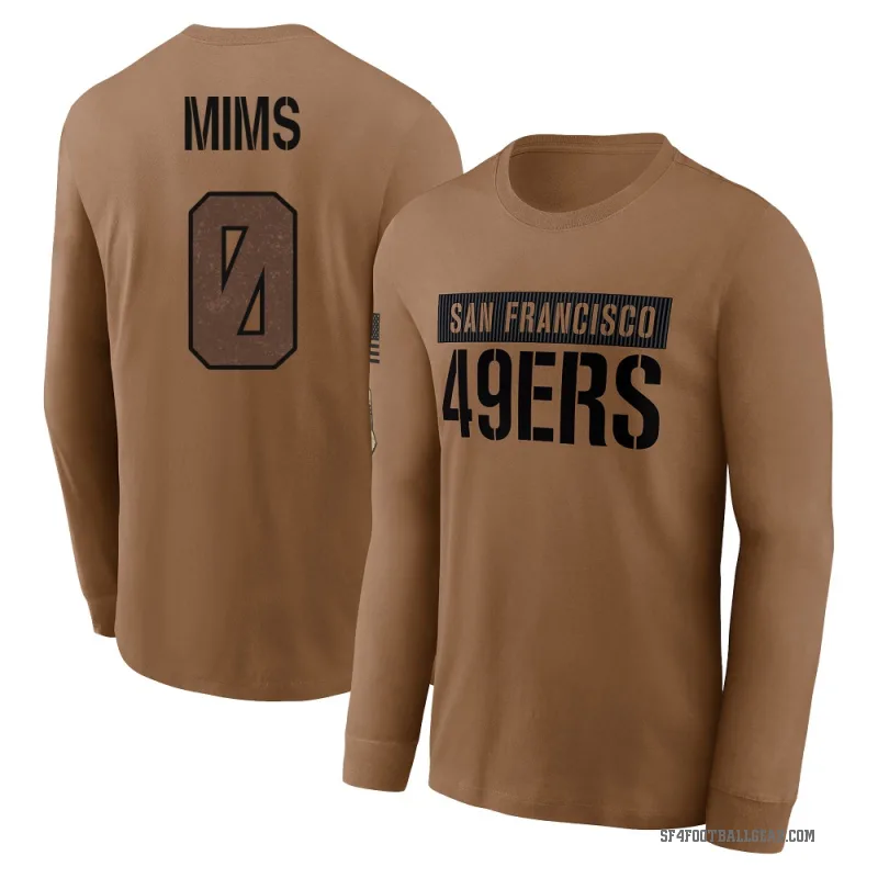 Jordan Mims Youth Brown San Francisco 49ers 2023 Salute To Service Long Sleeve T-Shirt