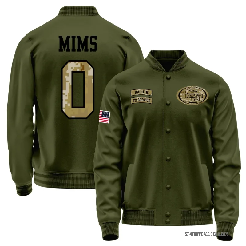 Jordan Mims Youth Olive San Francisco 49ers Salute to Service Sideline Performance Jacket