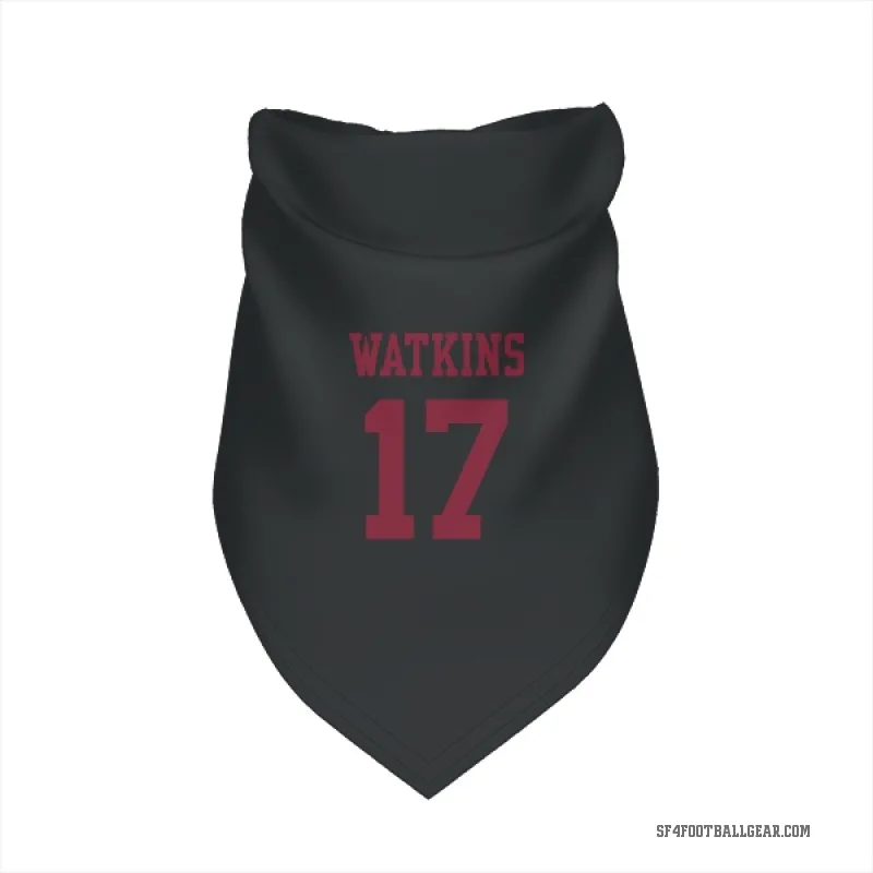 Jordan Watkins  Black San Francisco 49ers  Cat & Dog Pet Bandana
