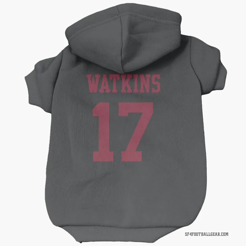 Jordan Watkins  Black San Francisco 49ers  Cat & Dog Pet Hoodie