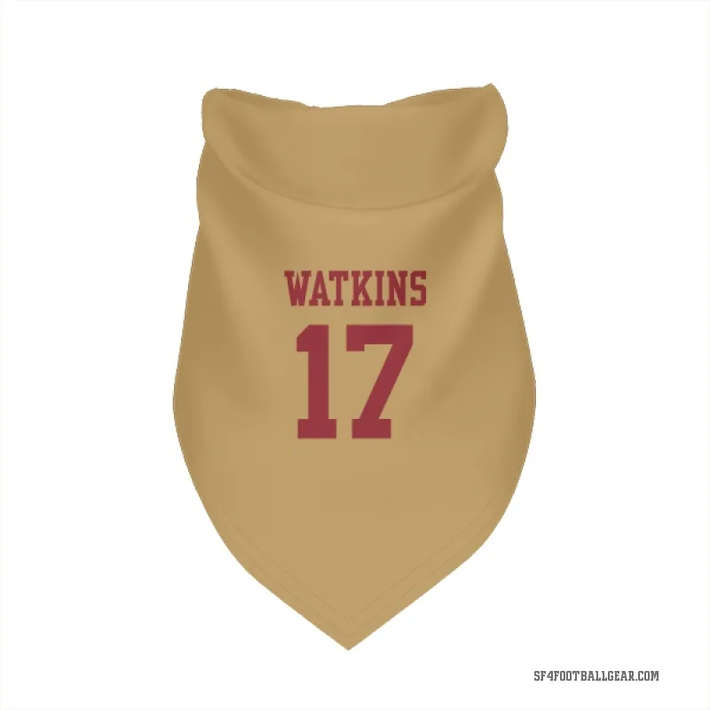 Jordan Watkins  Gold San Francisco 49ers  Cat & Dog Pet Bandana