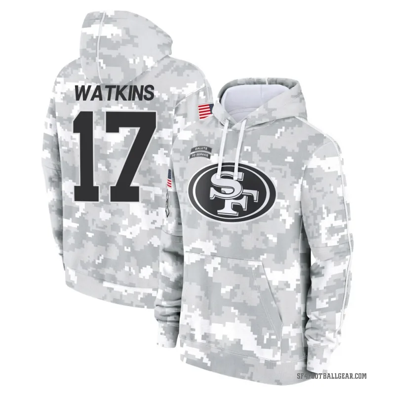 Jordan Watkins Men's Camo San Francisco 49ers Arctic 2024 Salute to Service Club Fleece Pullover Hoodie