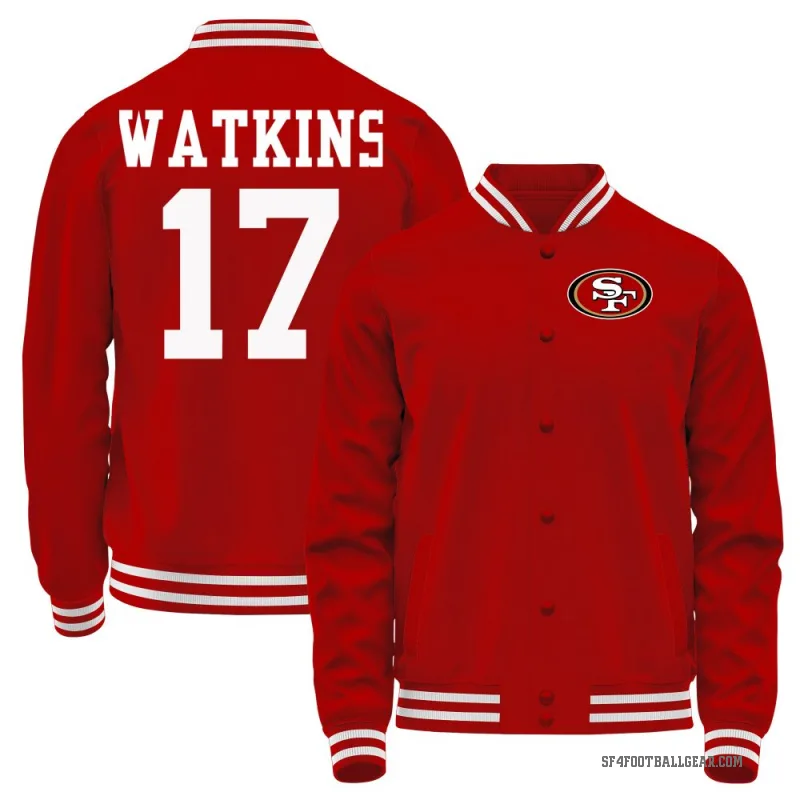Jordan Watkins Men's Red San Francisco 49ers Full-Snap Jacket