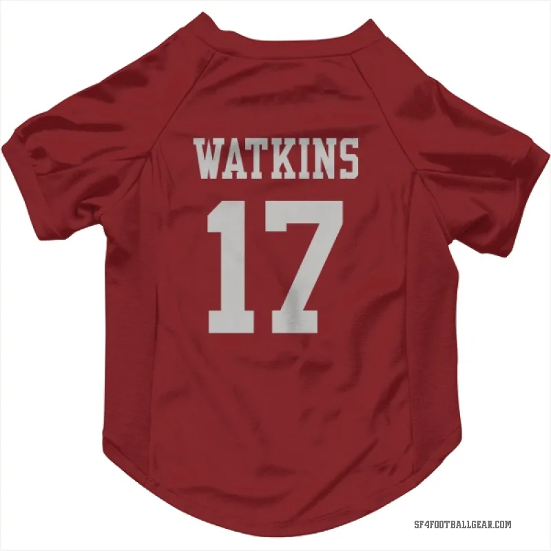 Jordan Watkins  Scarlet San Francisco 49ers  Cat & Dog Pet Jersey