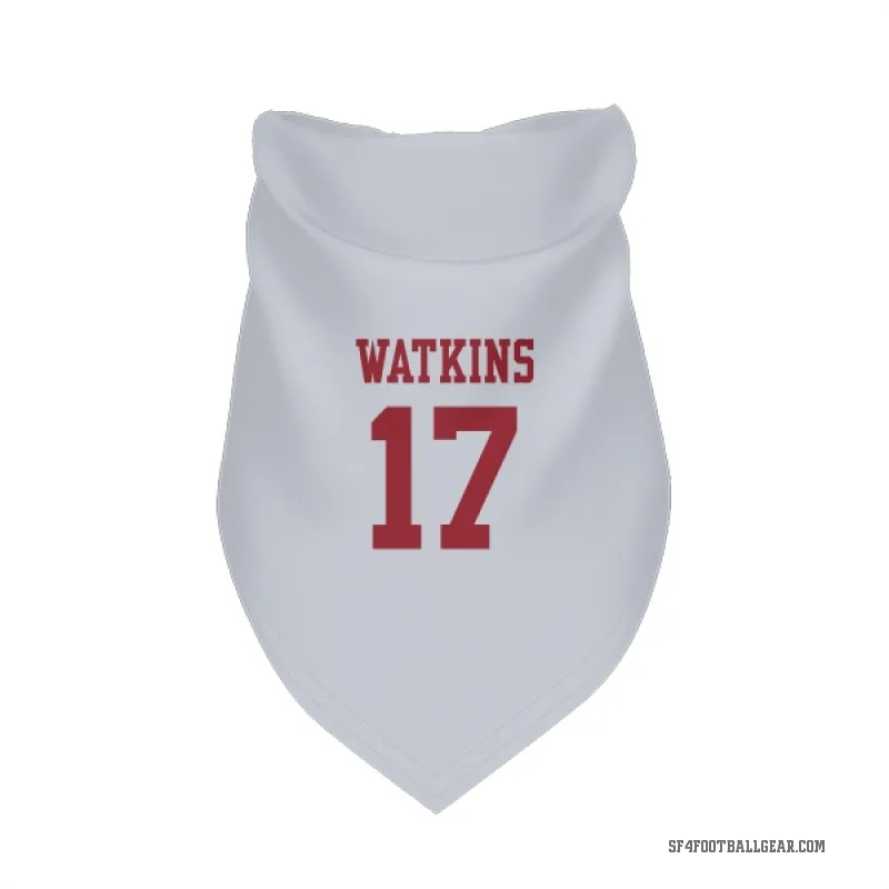 Jordan Watkins  White San Francisco 49ers  Cat & Dog Pet Bandana