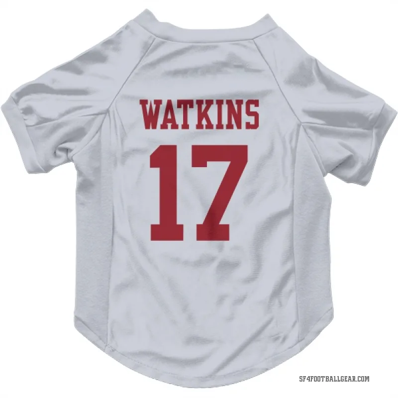 Jordan Watkins  White San Francisco 49ers  Cat & Dog Pet Jersey