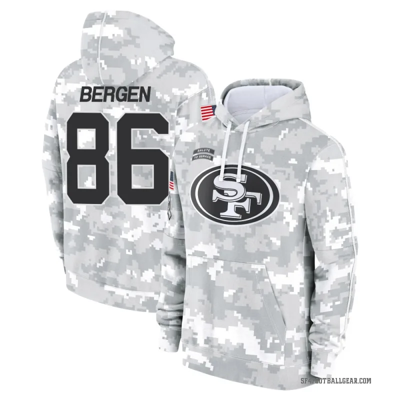 Junior Bergen Youth Camo San Francisco 49ers Arctic 2024 Salute to Service Club Fleece Pullover Hoodie