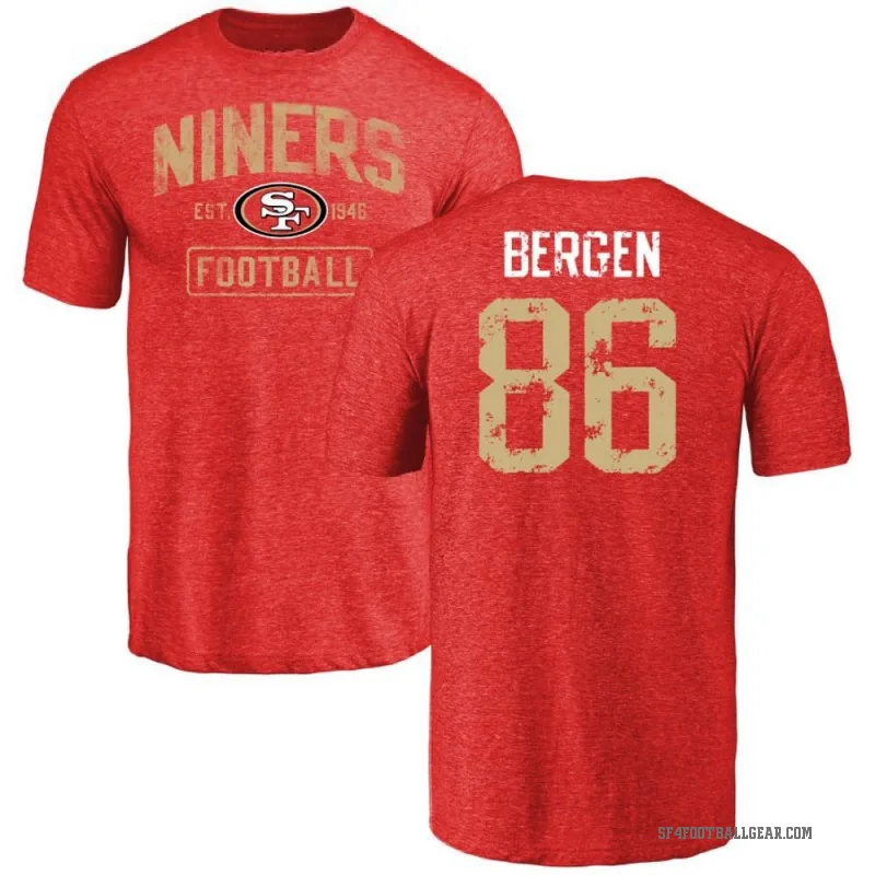 Junior Bergen Youth Red San Francisco 49ers Distressed T-Shirt -