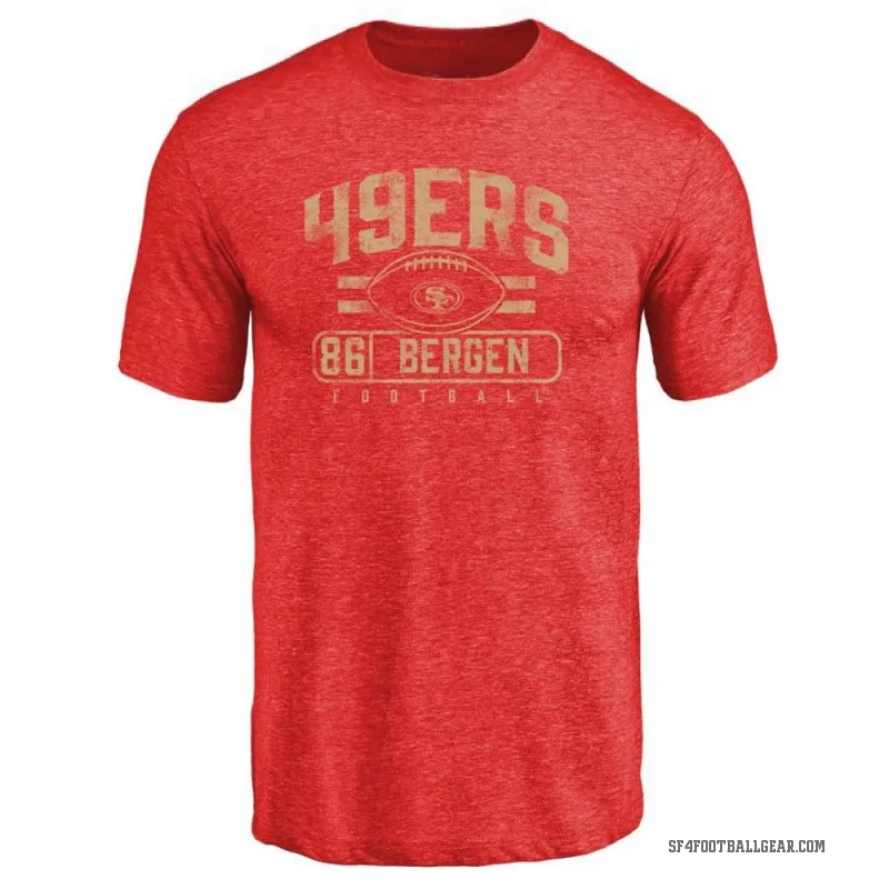 Junior Bergen Youth Red San Francisco 49ers Flanker T-Shirt -