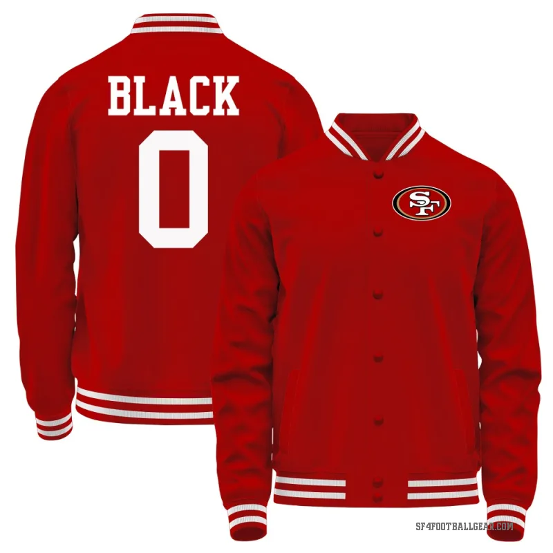 Kaelon Black Men's Black San Francisco 49ers Red Full-Snap Jacket