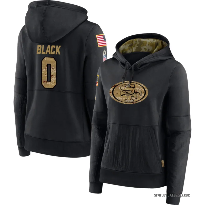 Kaelon Black Women's Black San Francisco 49ers 2020 Salute to Service Sideline Performance Pullover Hoodie