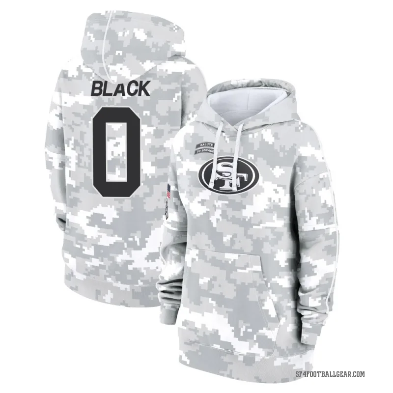 Kaelon Black Women's Black San Francisco 49ers Arctic Camo 2024 Salute to Service Club Fleece Pullover Hoodie