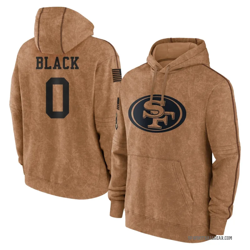 Kaelon Black Youth Black San Francisco 49ers Brown 2023 Salute To Service Club Pullover Hoodie
