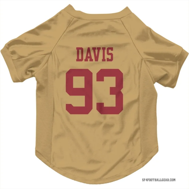 Kalia Davis  Gold San Francisco 49ers  Cat & Dog Pet Jersey