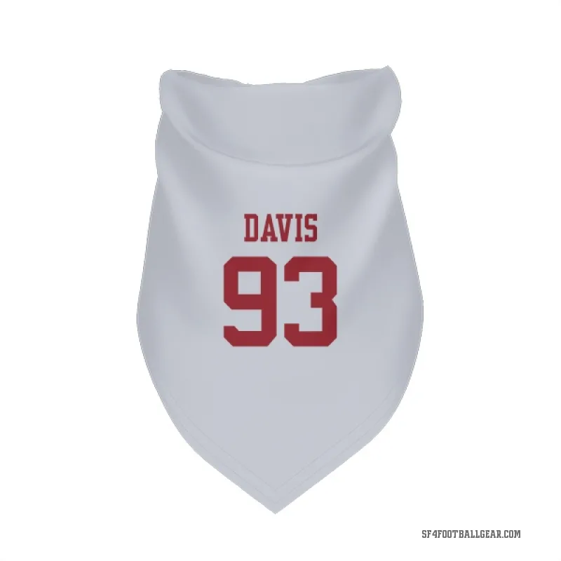 Kalia Davis  White San Francisco 49ers  Cat & Dog Pet Bandana