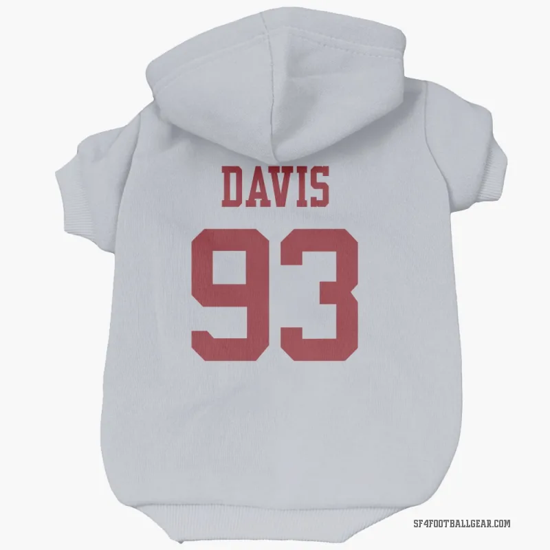 Kalia Davis  White San Francisco 49ers  Cat & Dog Pet Hoodie