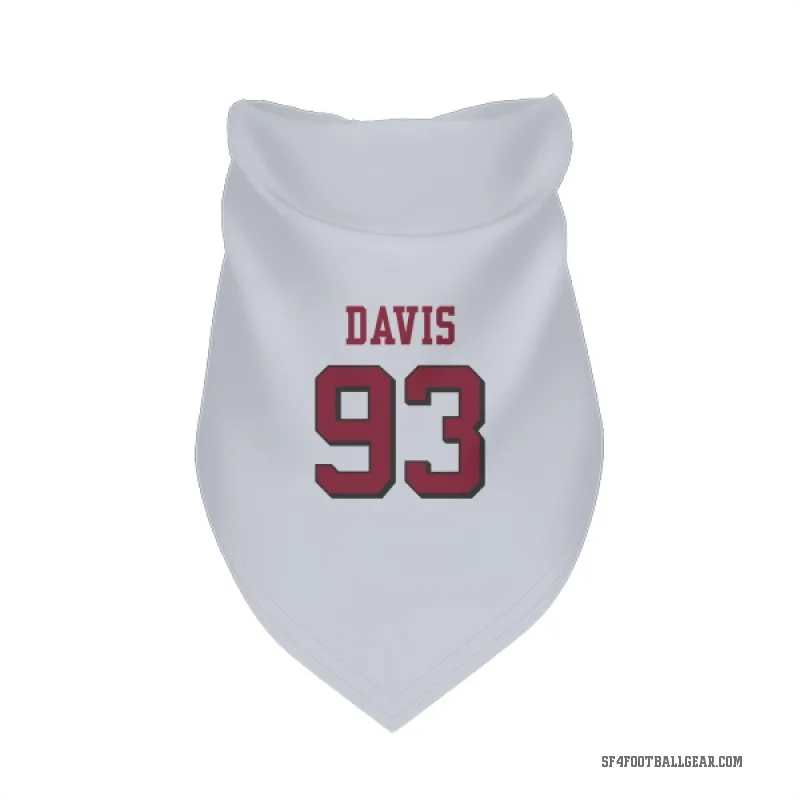 Kalia Davis  White San Francisco 49ers  Rush Cat & Dog Pet Bandana
