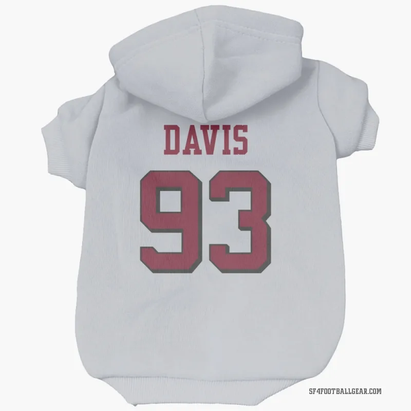 Kalia Davis  White San Francisco 49ers  Rush Cat & Dog Pet Hoodie