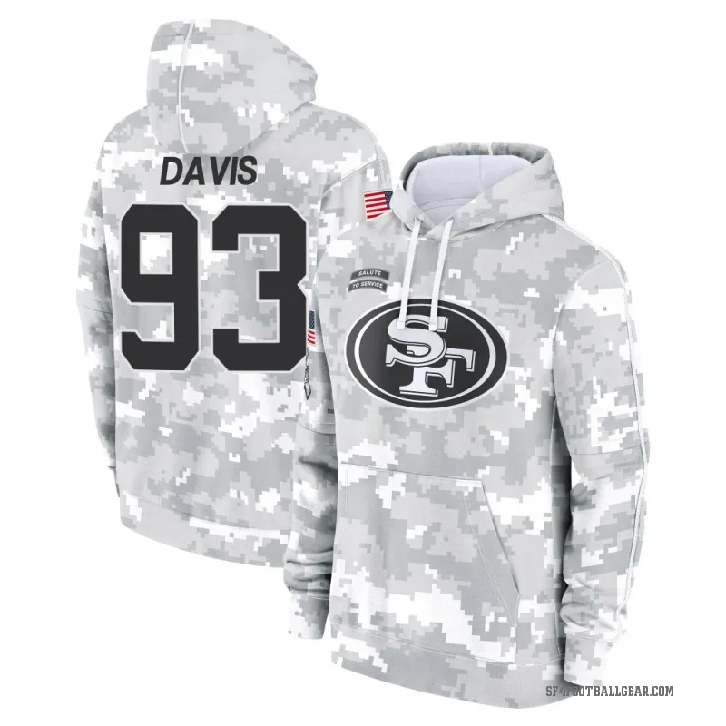 Kalia Davis Youth Camo San Francisco 49ers Arctic 2024 Salute to Service Club Fleece Pullover Hoodie