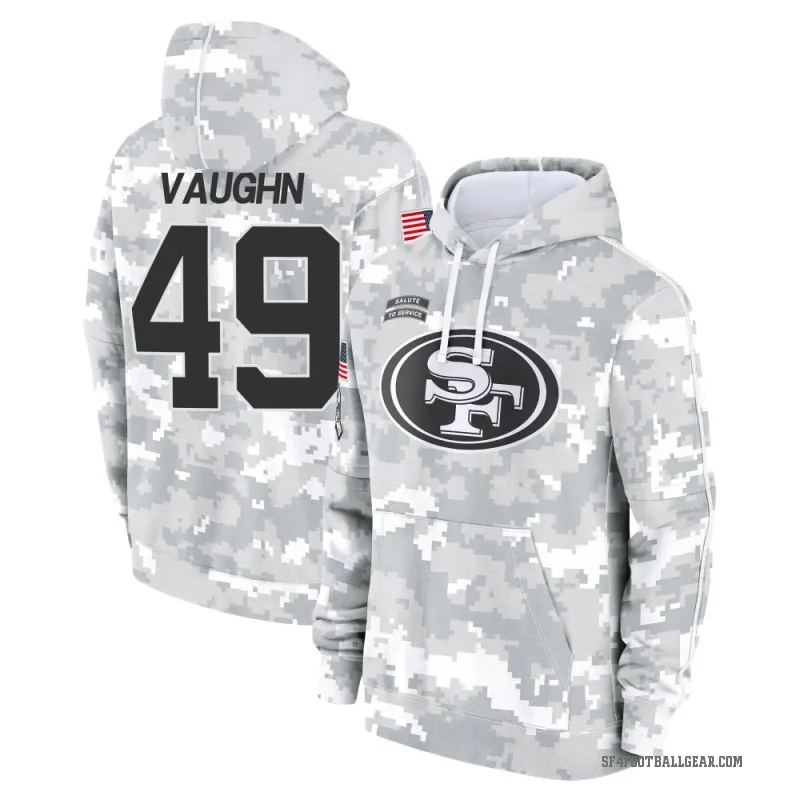 Ke'Shawn Vaughn Men's Camo San Francisco 49ers Arctic 2024 Salute to Service Club Fleece Pullover Hoodie