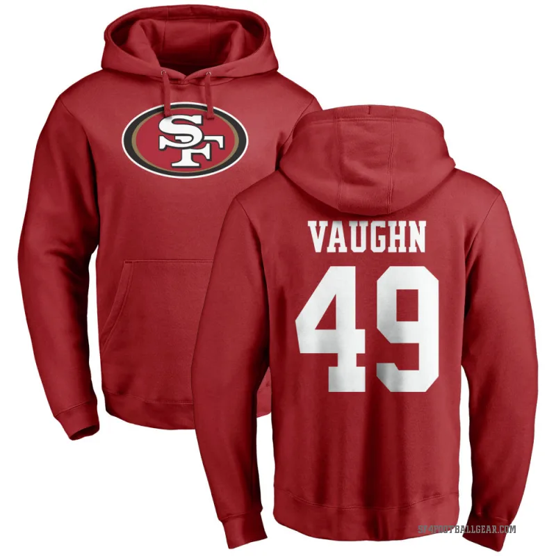 Ke'Shawn Vaughn Men's Red San Francisco 49ers Pro Line Logo Pullover Hoodie