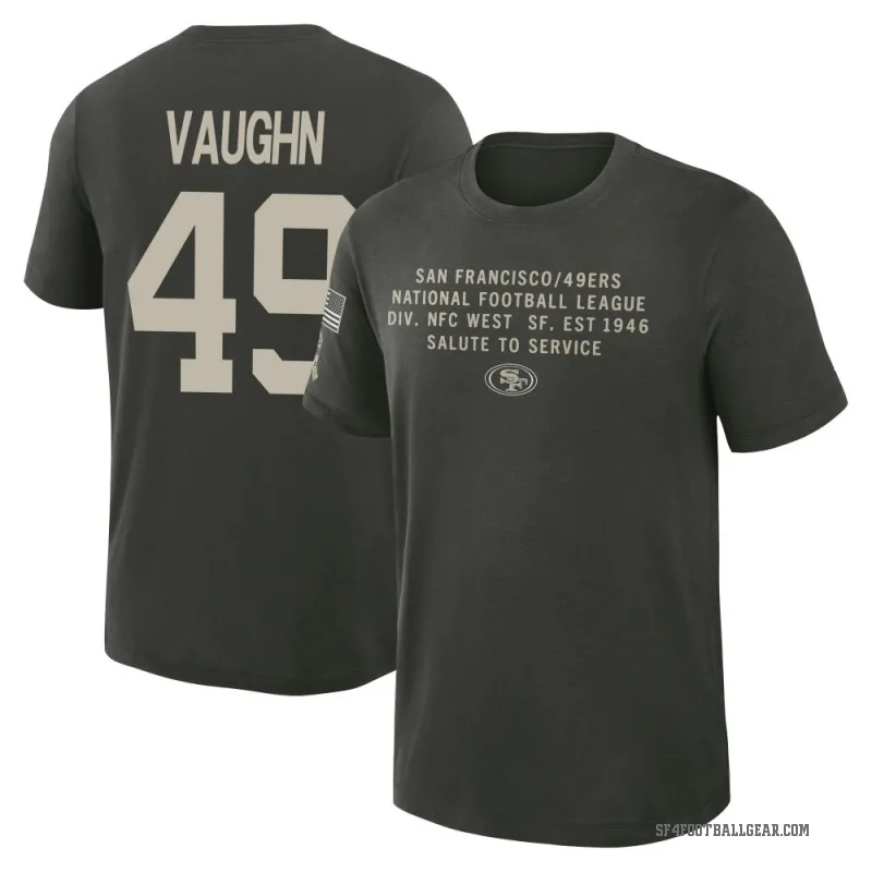 Ke'Shawn Vaughn Youth Green San Francisco 49ers Dark/ 2025 Salute to Service Sideline Slub T-Shirt