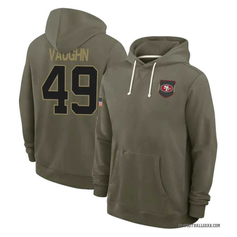 Ke'Shawn Vaughn Youth Olive San Francisco 49ers 2025 Salute to Service Hoodie