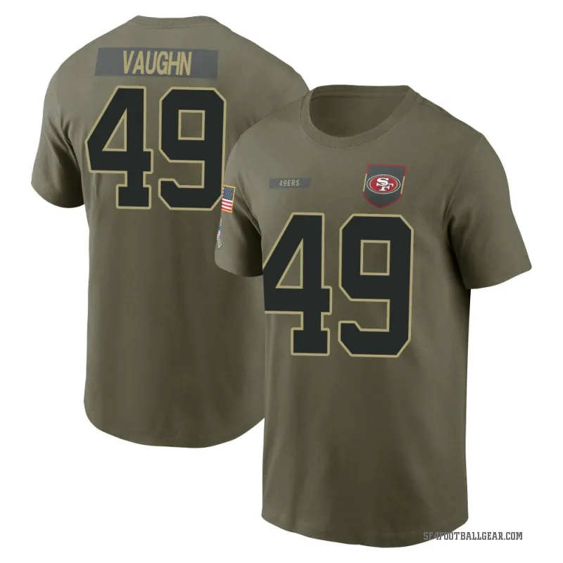 Ke'Shawn Vaughn Youth Olive San Francisco 49ers 2025 Salute to Service T-Shirt