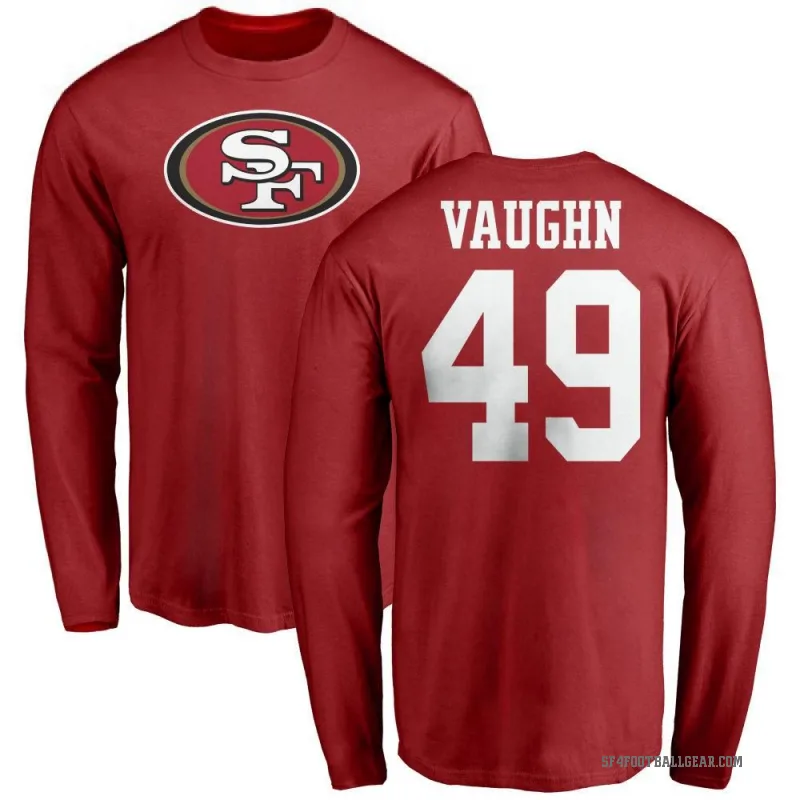 Ke'Shawn Vaughn Youth Red San Francisco 49ers Logo Long Sleeve T-Shirt -