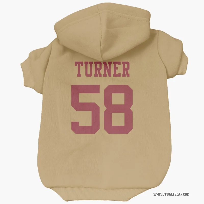Keena Turner  Gold San Francisco 49ers  Cat & Dog Pet Hoodie