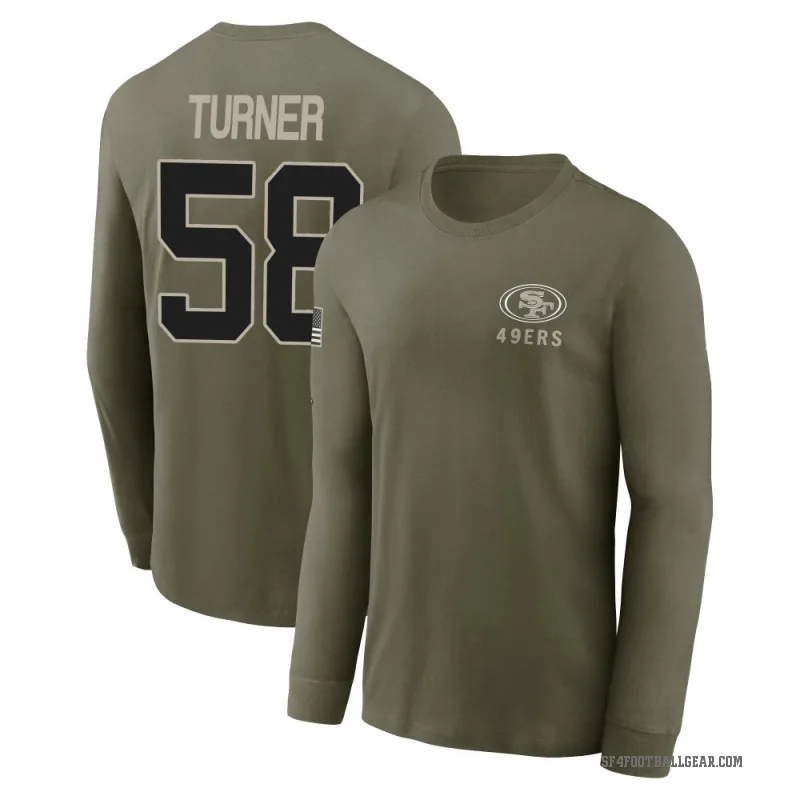 Keena Turner Men's Olive San Francisco 49ers 2025 Salute to Service Sideline Long Sleeve T-Shirt