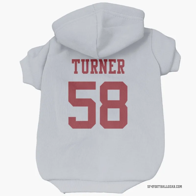 Keena Turner  White San Francisco 49ers  Cat & Dog Pet Hoodie