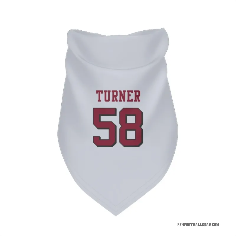Keena Turner  White San Francisco 49ers  Rush Cat & Dog Pet Bandana