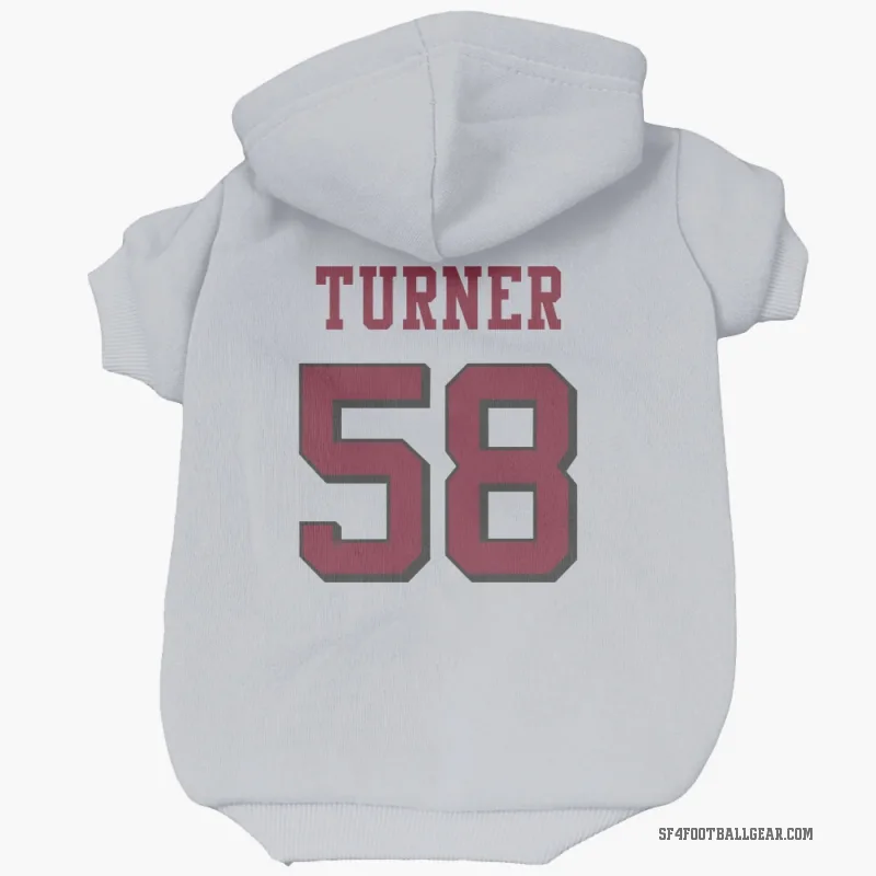 Keena Turner  White San Francisco 49ers  Rush Cat & Dog Pet Hoodie