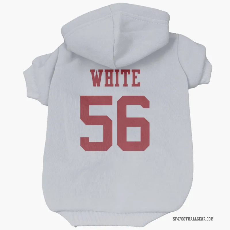 Keion White  White San Francisco 49ers  Cat & Dog Pet Hoodie
