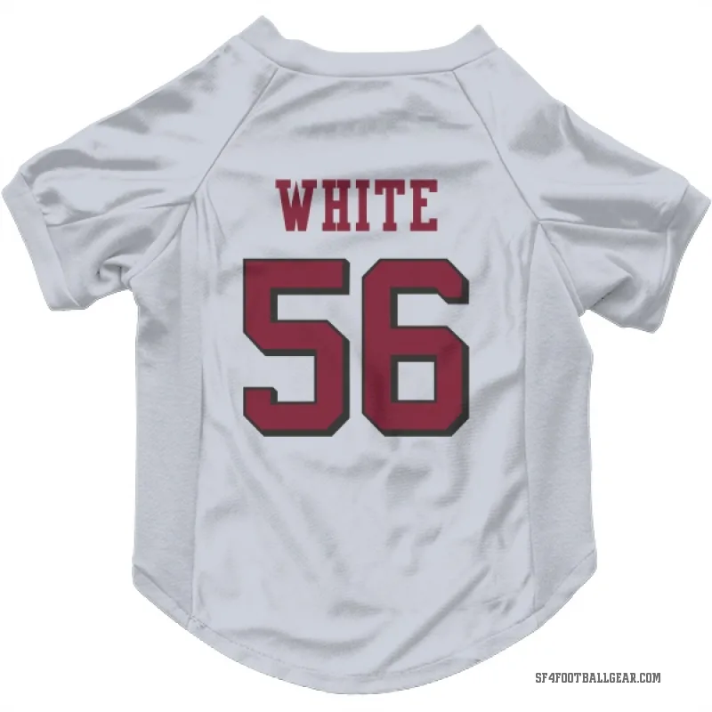 Keion White  White San Francisco 49ers  Rush Cat & Dog Pet Jersey
