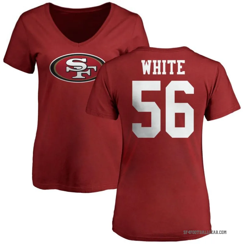 Keion White Women's White San Francisco 49ers Logo Slim Fit T-Shirt - Red