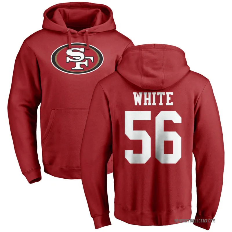 Keion White Youth White San Francisco 49ers Pro Line Red Logo Pullover Hoodie
