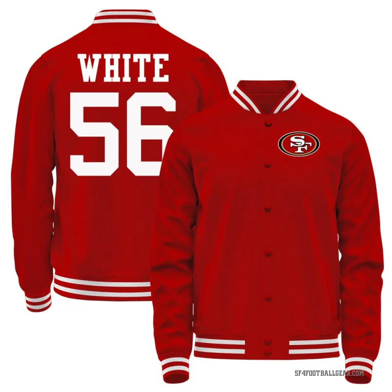 Keion White Youth White San Francisco 49ers Red Full-Snap Jacket