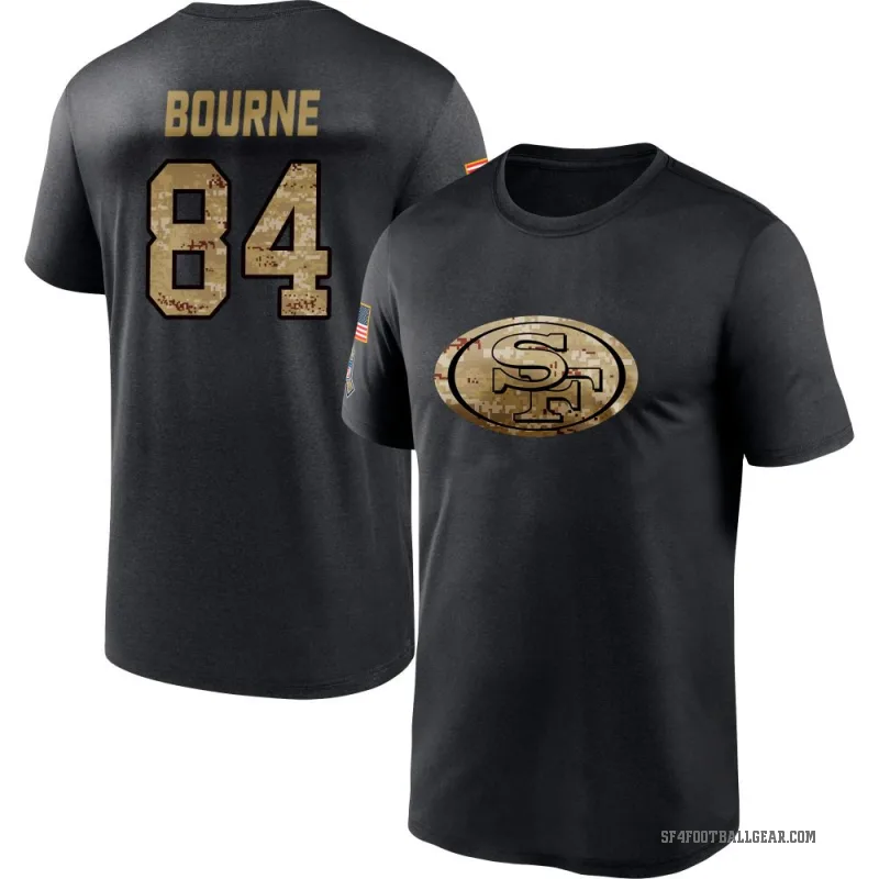 Kendrick Bourne Men's Black San Francisco 49ers 2020 Salute To Service Performance T-Shirt