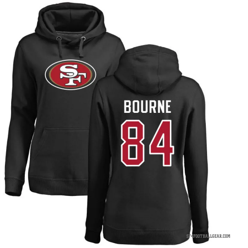 Kendrick Bourne Women's Black San Francisco 49ers Pro Line Logo Pullover Hoodie