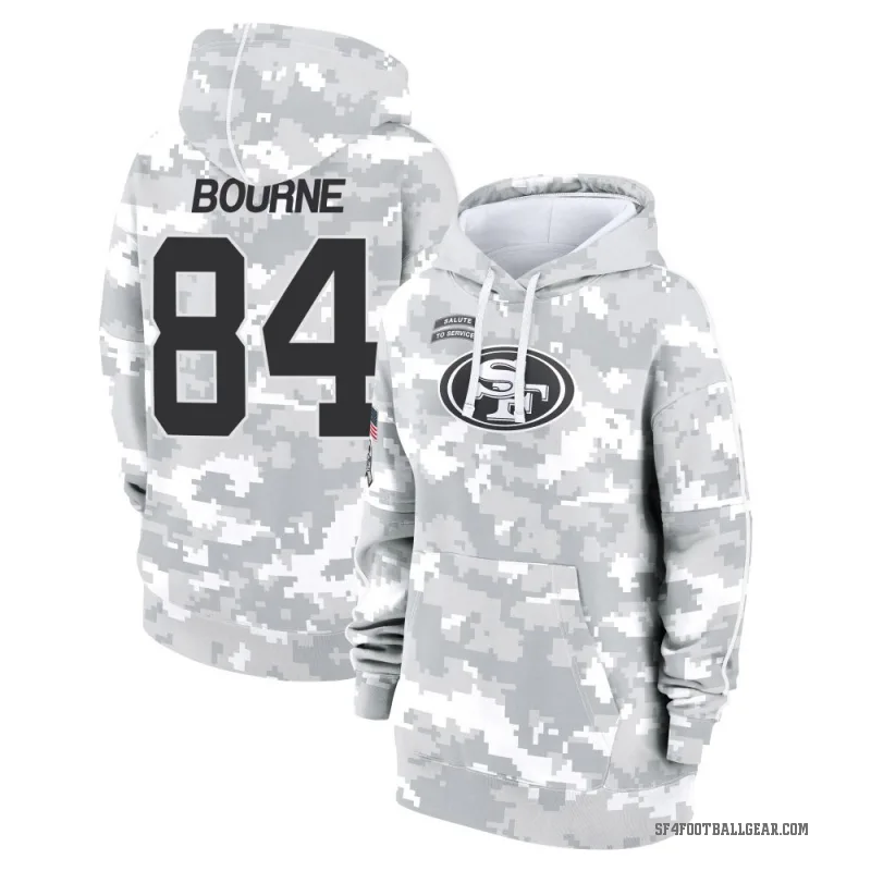 Kendrick Bourne Women's Camo San Francisco 49ers Arctic 2024 Salute to Service Club Fleece Pullover Hoodie